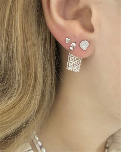 Stine A - Petit Love Heart Single Ørering - Sølvfarvet